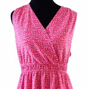 Gilli Pink Sleeveless Peplum Top | Size L | New Without Tags